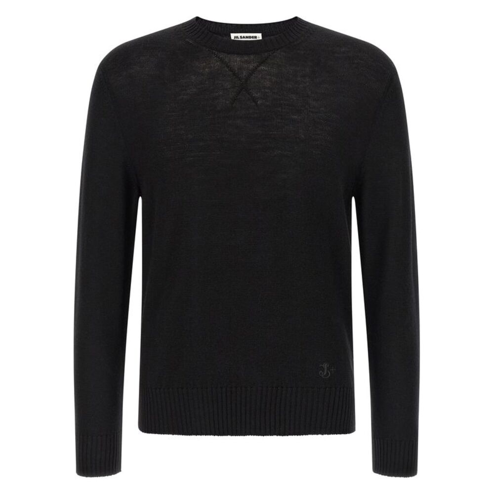 Jil Sander Black Virgin Wool Men's Cardigan
